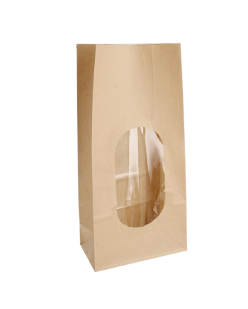 BOLSAS SOS CON VENTANA 2.5L KRAFT C/500