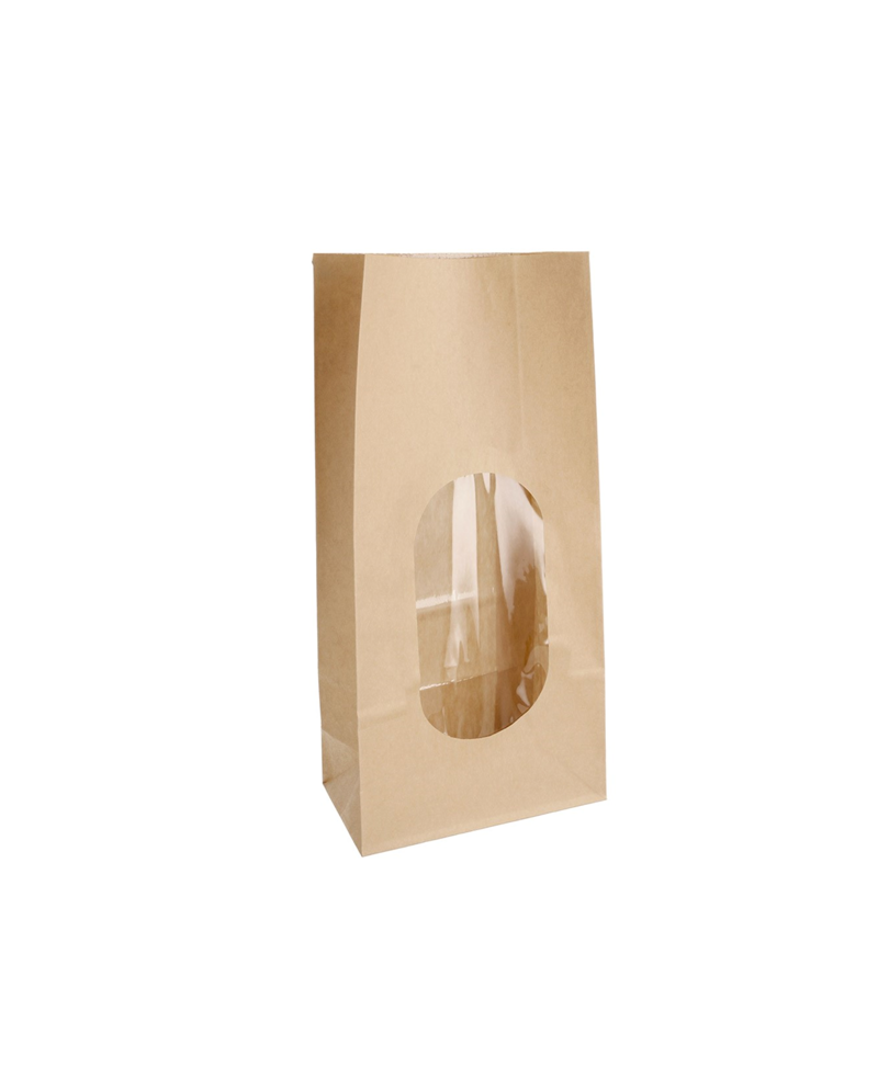 BOLSAS SOS CON VENTANA 2.5L KRAFT C/500