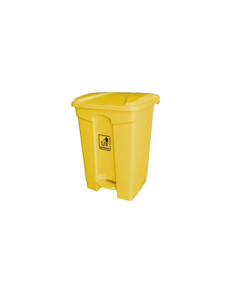 CONTENEDOR C/PEDAL 45L AMARILLO