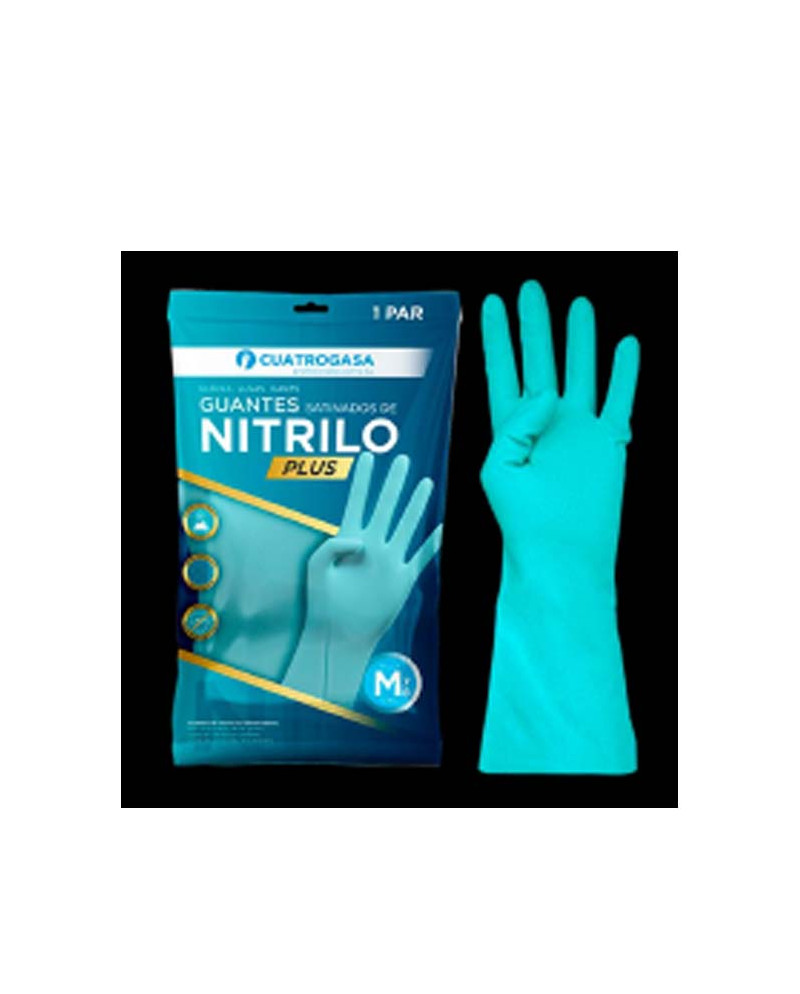 GUANTE NITRILO SATINADO AZUL T/M P/12