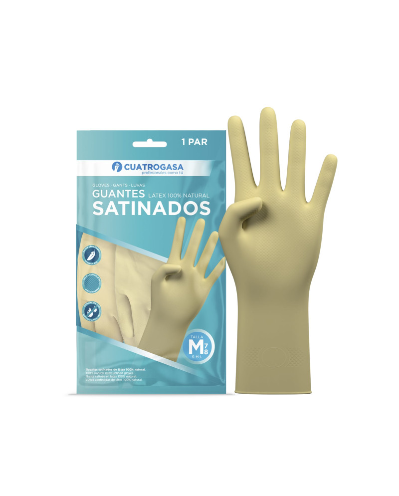 GUANTES MENAJE SATINADOS T/G PAR