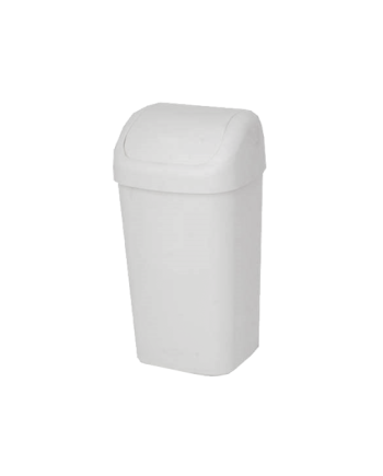 PAPELERA BLANCA BASCULANTE 25L