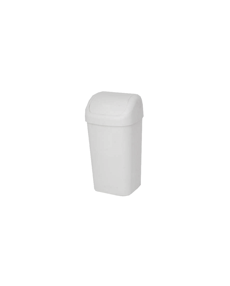 PAPELERA BLANCA BASCULANTE 25L