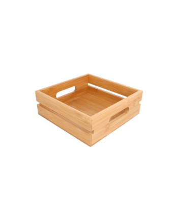 CAJA PORTABLE 20X20X7 CM NATURAL BAMBU UD