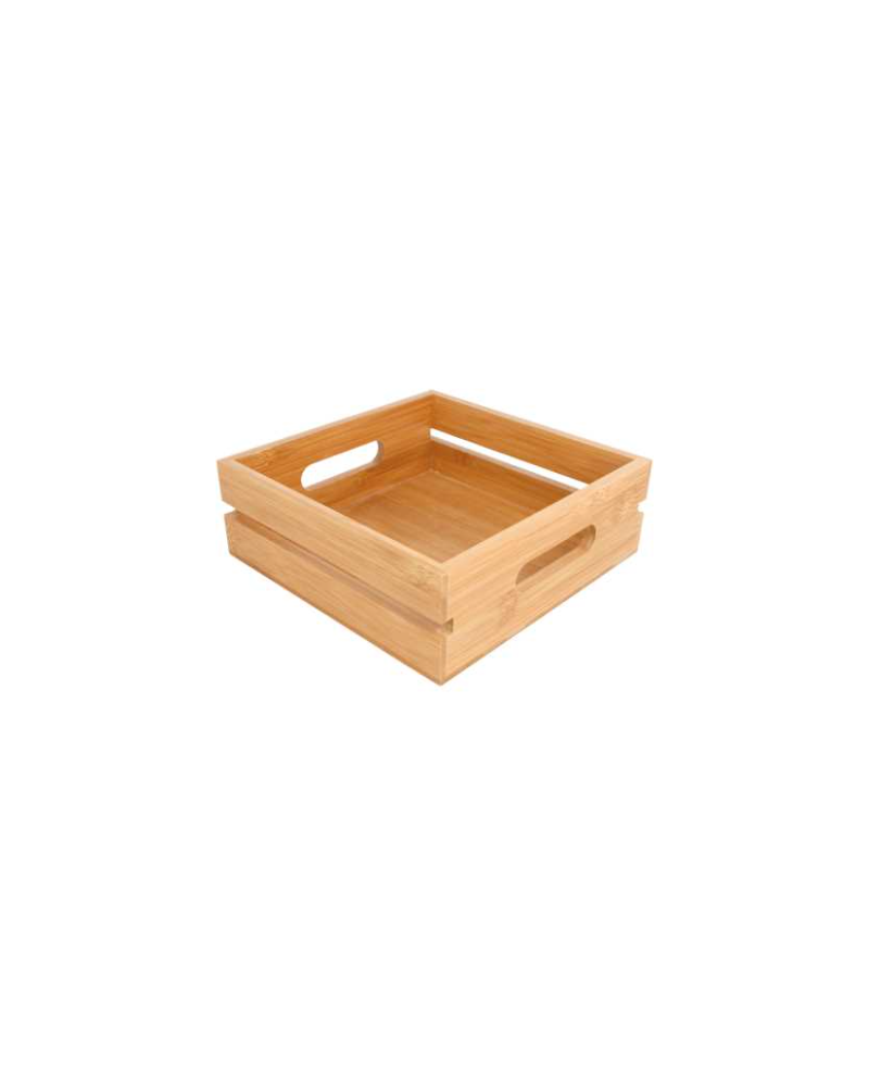 CAJA PORTABLE 20X20X7 CM NATURAL BAMBU UD