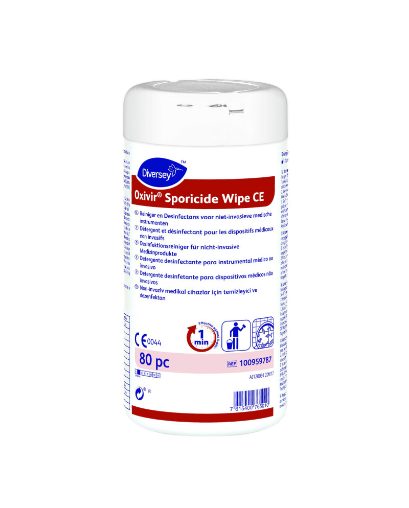 OXIVIR SPORICIDE WIPE CE 12X80 UD