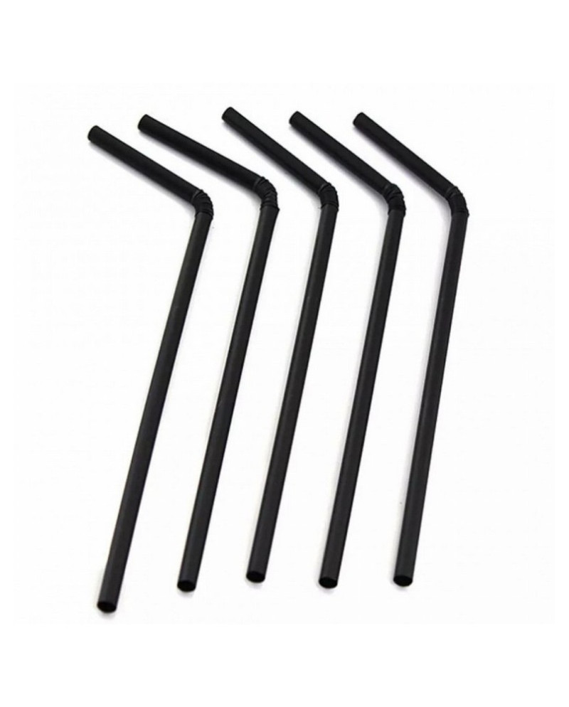 CAÑITA FLEXIBLE 6X220MM NEGRA P/100