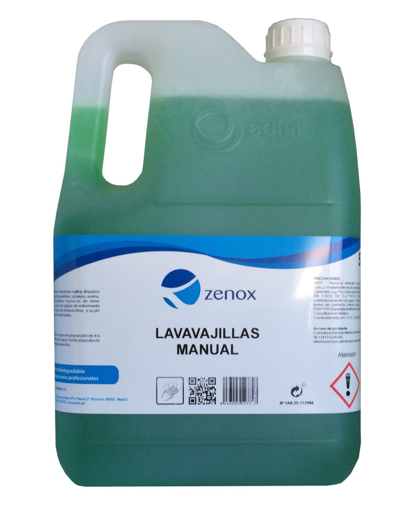 ZENOX Lavavajillas Manual 5L – Limpieza profunda y desengrase profesional