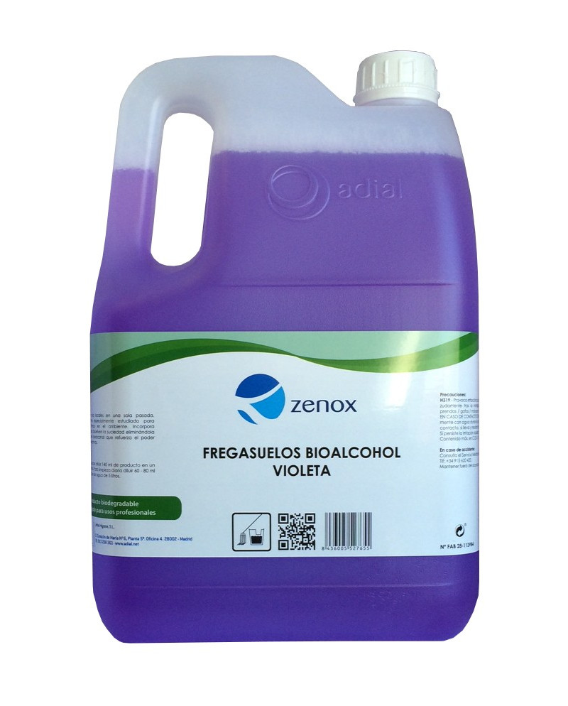 ZENOX Fregasuelos Bioalcohol Mora 5L – Limpieza brillante con aroma frutal