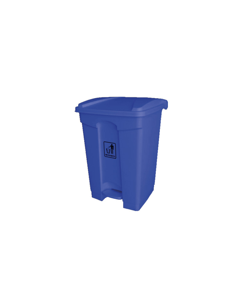 CONTENEDOR 45L C/PEDAL AZUL