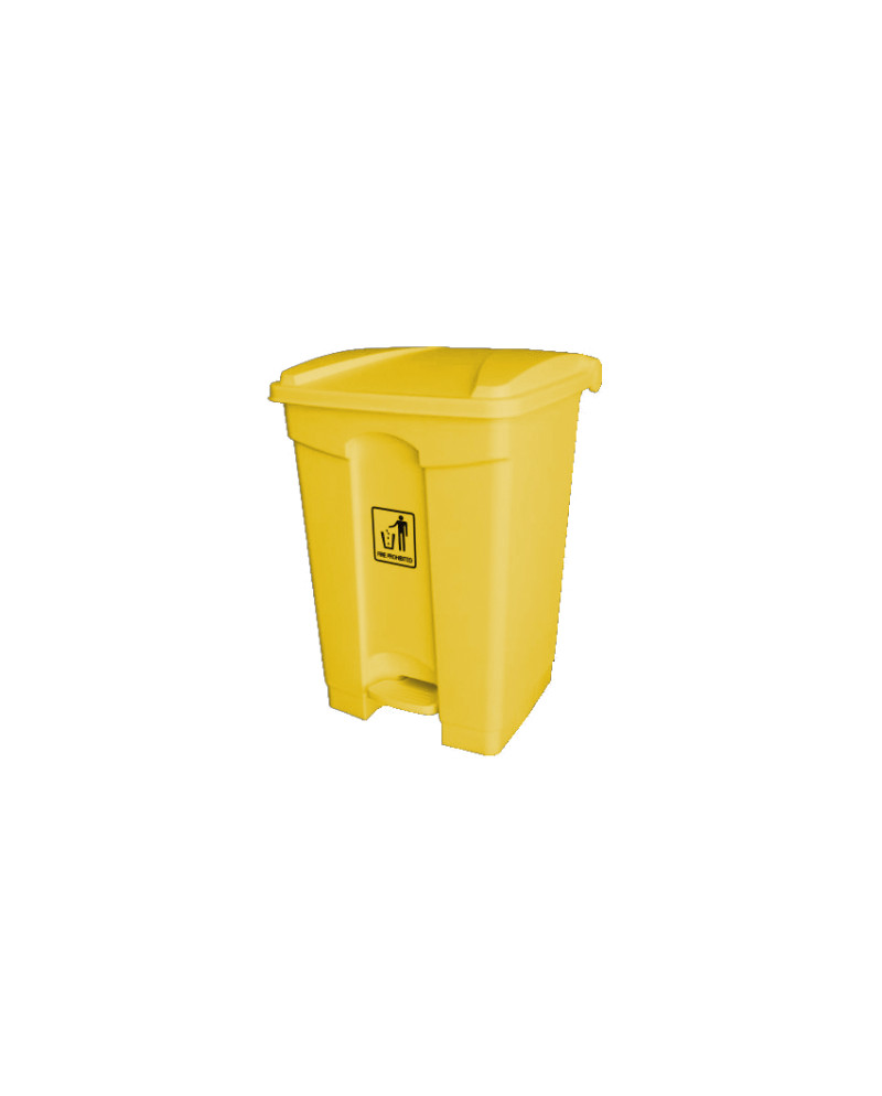 CONTENEDOR C/PEDAL 45L AMARILLO