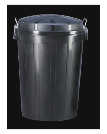 CUBO BASURA C/TAPA 95L NEGRO