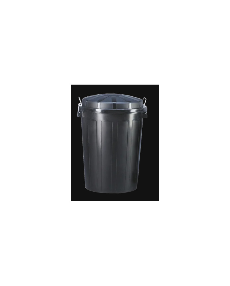 CUBO BASURA C/TAPA 95L NEGRO