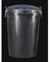CUBO BASURA C/TAPA 95L NEGRO