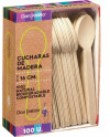 CUCHARA CAFE MADERA P/100