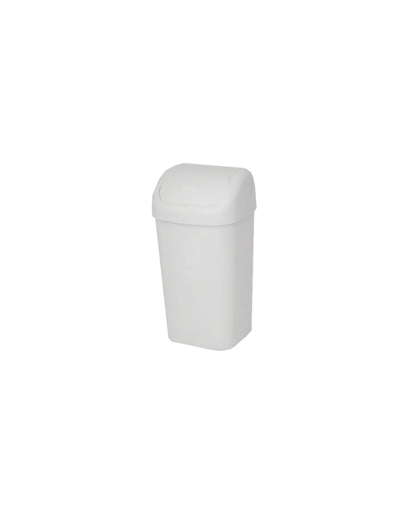PAPELERA BLANCA BASCULANTE 25L