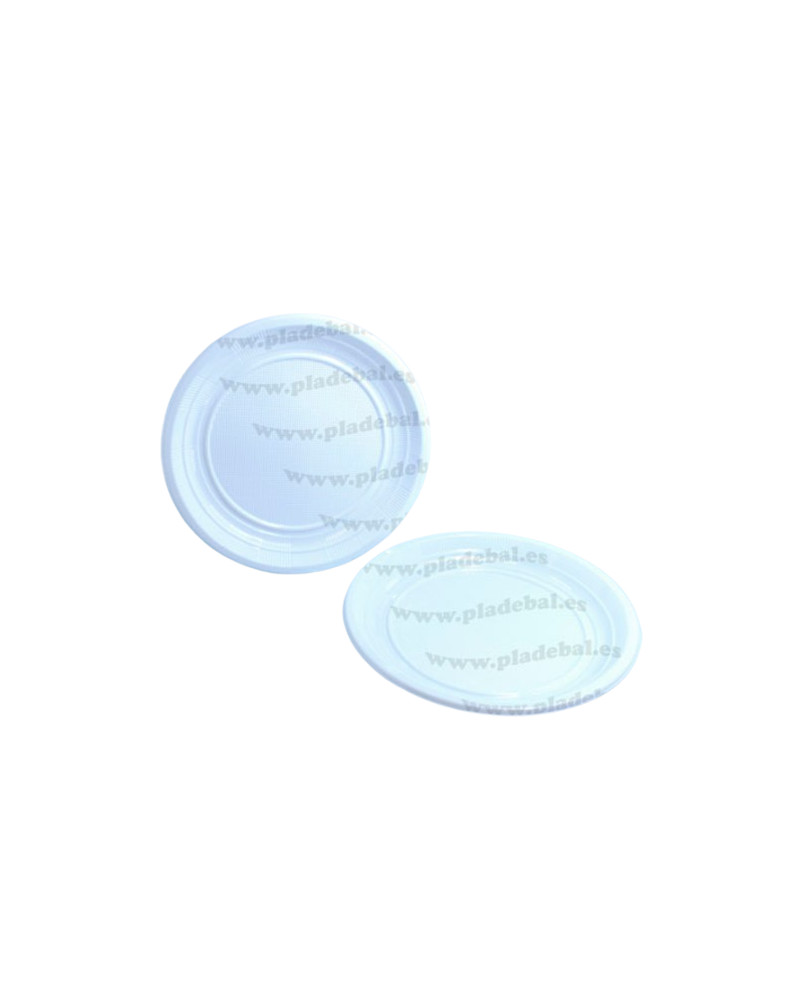 PLATO PLASTICO REUTILIZABLE 22CM BL P/100