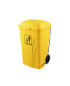 CONTENEDOR 120L C/PEDAL AMARILLO