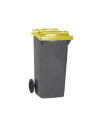 CONTENEDOR 120L. COMPACT GRIS C/TAPA AMARILLA