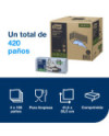 Tork Paño de Limpieza Ultrarresistente Azul W4, Resistente y absorbente, 4 x 105 paños, 530279