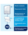Tork Dispensador de Toalla de Papel Plegada en V/C Blanco H3, Línea Elevation, 553008