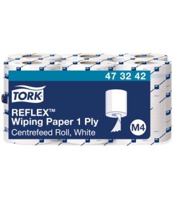 Tork Reflex™ Papel de Secado Blanco M4, Papel multiusos, 6 × 857 servicios, 473242