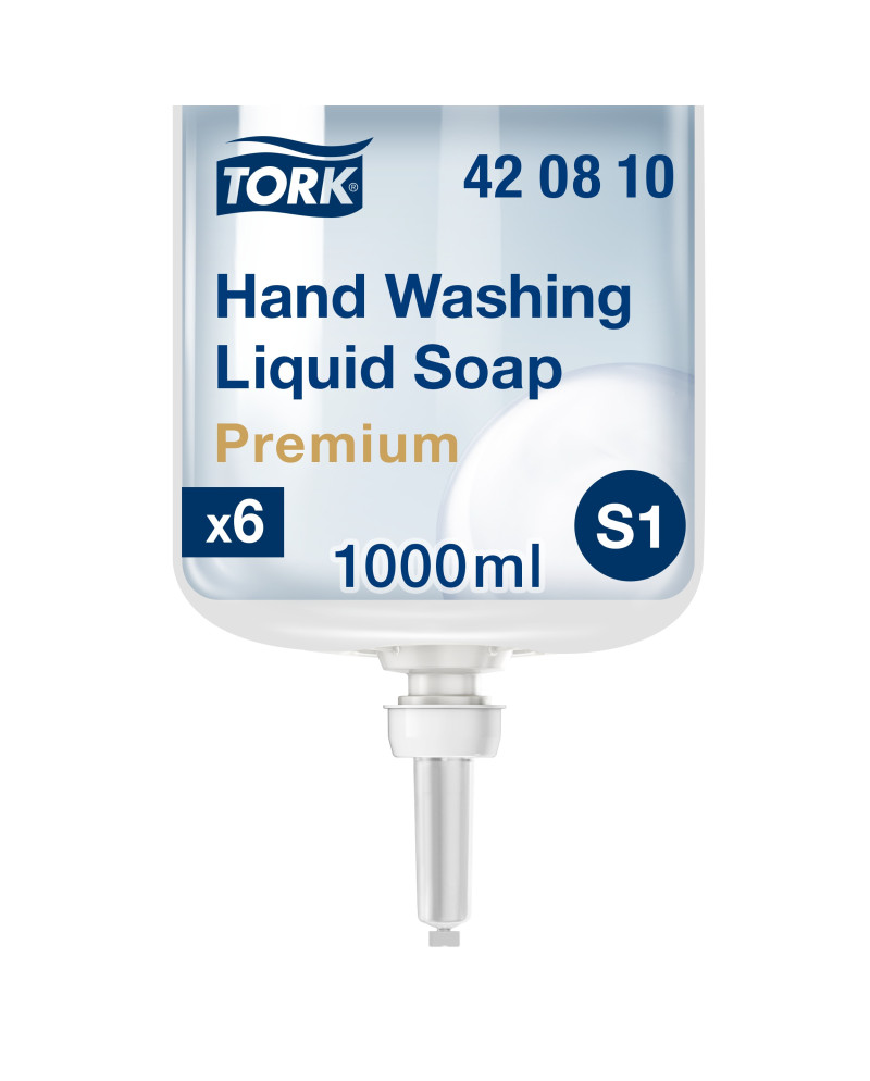 Tork Jabón Líquido para Manos sin fragancia S1/S11, Disolvente de grasas, 1 × 1000 ml, 420810
