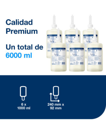 Tork Jabón Líquido para Manos sin fragancia S1/S11, Disolvente de grasas, 1 × 1000 ml, 420810