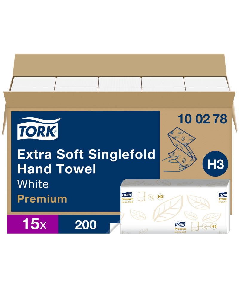 Tork Toalla de Mano Plegada en V Extrasuave Premium