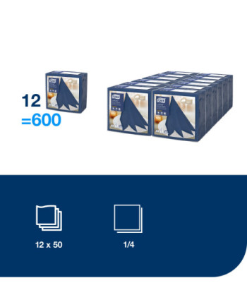 Tork LinStyle® Dinner Servilleta Premium Azul Medianoche