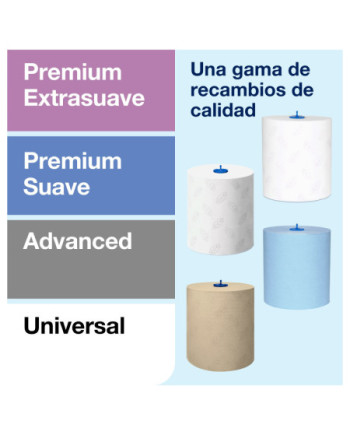 Tork Matic® Dispensador Automático de Toallas de Mano en Rollo Blanco H1, Dispensación una a una, Línea Elevation, 551100