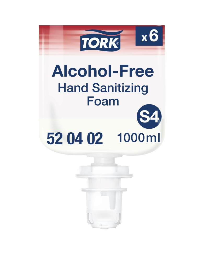 Tork Desinfectante de Manos en Espuma sin Alcohol S4, Dermatológicamente probado, 6 × 1000 ml, 520402