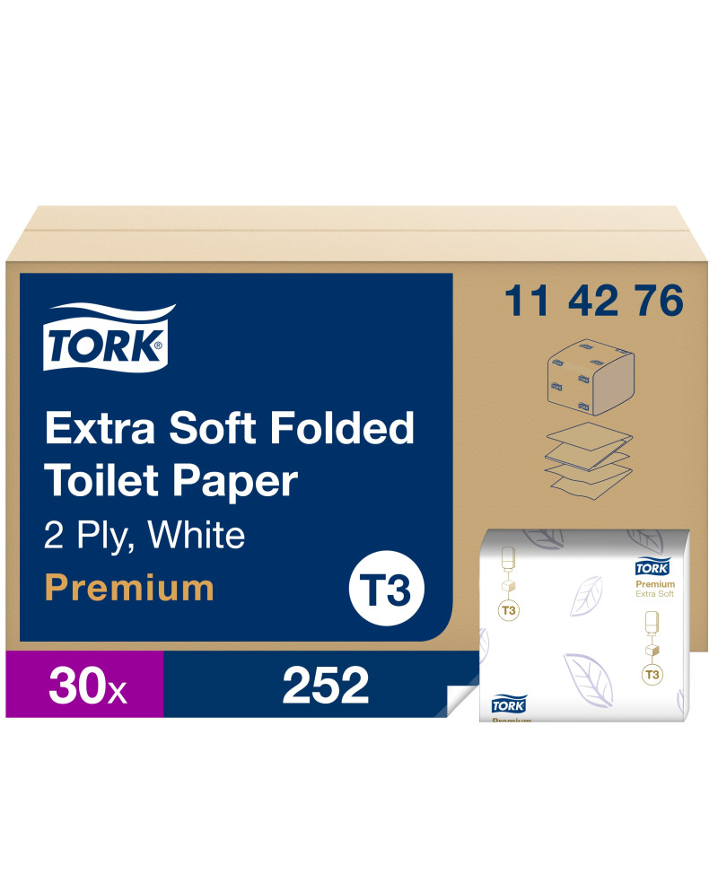 Tork Papel Higiénico Plegado Extrasuave Premium
