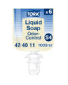 Tork Jabón Líquido Antiolor para Lavado de Manos S4, Suave para la piel, 6 x 1000 ml, 424011
