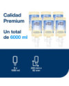 Tork Jabón Líquido Antiolor para Lavado de Manos S4, Suave para la piel, 6 x 1000 ml, 424011