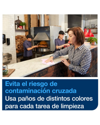 Tork Paño de Limpieza de Larga Duración Color Rojo W8, Multiusos, 8 × 40 Paños, 194750