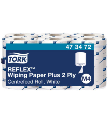 Tork Reflex™ Papel de Secado Extra Blanco M4, SmartCore®, 6 × 450 servicios, 473472