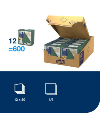 Tork LinStyle® Dinner Servilleta Premium Verde Pino