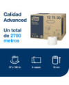 Tork Mid-size Rollo de Papel Higiénico Advanced T6, Blanco, 2 capas, 27 rollos, 127530
