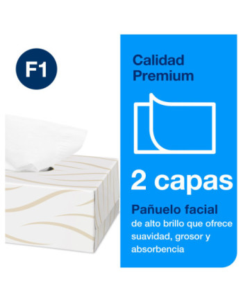 Tork Pañuelos Faciales Suaves Blancos F1, Premium, 2 capas, 30 x 100 hojas, 140280
