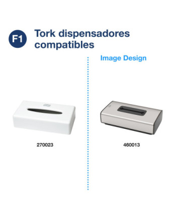 Tork Pañuelos Faciales Suaves Blancos F1, Premium, 2 capas, 30 x 100 hojas, 140280