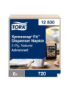 Tork Xpressnap Fit Servilleta Natural para Dispensador N14, 2 capas, 6 x 720, 12830