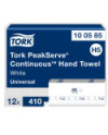 Tork PeakServe® Toallas de Mano de Papel en Continuo Blanco H5, Universal, Comprimidas, 12 × 410 hojas, 100585