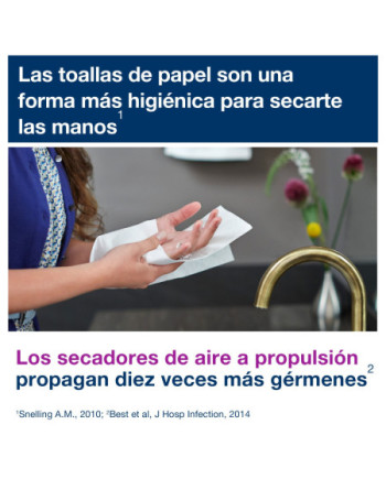 Tork PeakServe® Toallas de Mano de Papel en Continuo Blanco H5, Universal, Comprimidas, 12 × 410 hojas, 100585