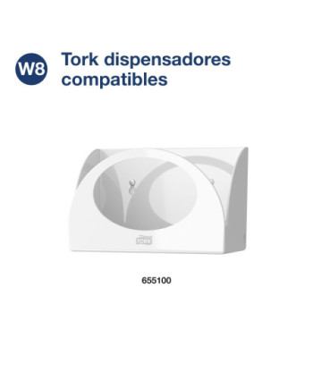 Tork Paño de Limpieza de Larga Duración Color Azul W8, Multiusos, 8 × 40 Paños, 194450