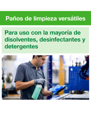 Tork Paño de Limpieza de Larga Duración Color Azul W8, Multiusos, 8 × 40 Paños, 194450