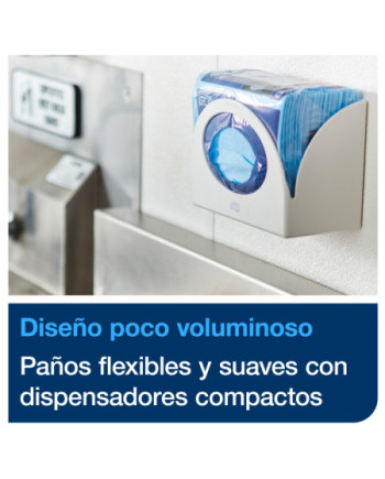 Tork Paño de Limpieza de Larga Duración Color Azul W8, Multiusos, 8 × 40 Paños, 194450