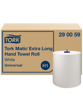 Tork Matic® Toalla de Mano de Papel en Rollo Extralargo Blanco H1, Universal, 6 rollos × 280 m, 290059