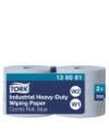 Tork Papel de Secado Industrial Ultrarresistente Azul W1/2, Protege las manos, 2 × 350 Servicios, 130081