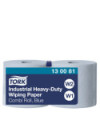 Tork Papel de Secado Industrial Ultrarresistente Azul W1/2, Protege las manos, 2 × 350 Servicios, 130081